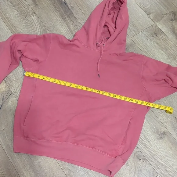 Uniqlo Sweat Pullover Cotton Hoodie Pink/ Red (Unisex) Size Large - Picture 4 of 6